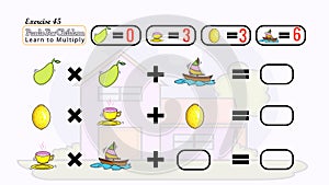 Puzzle to kids learn solve it children learning math Exercise 45