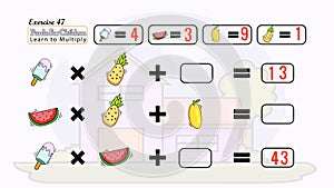 Puzzle to kids learn solve it children learning math Exercise 47