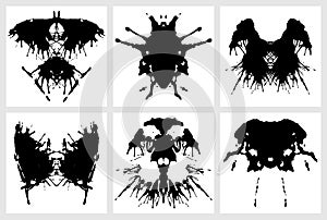 Ink blot for psychiatric evaluations. Vector photo