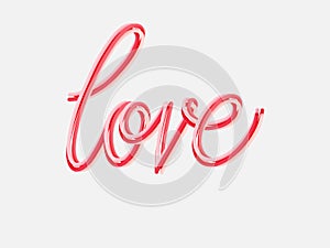 Love. Hand written lettering isolated on white background.Vector template for poster, social network, banner, cards.