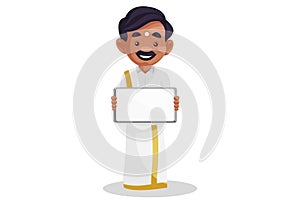 Vector graphic illustration of Tamil man photo