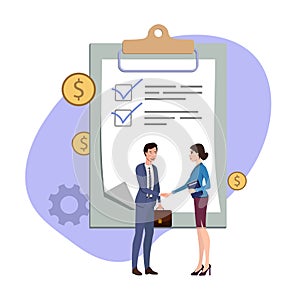 Business seminar. Stylized image.