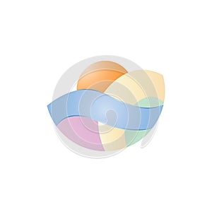 Landscape sun logo design with modern style