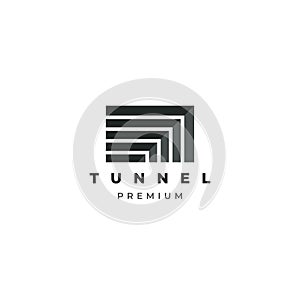 Tunnel logo design illustration  template