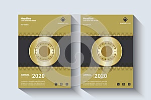 Annual Report Design Layout Professional & Creative Golden Color