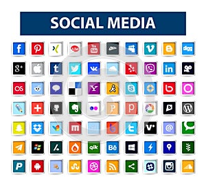 Square Social media icons pack.