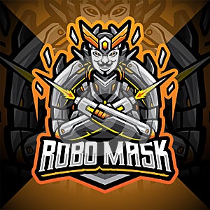 Robo mask esport mascot logo photo