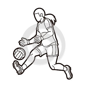 Gaelic Football Female Player Vector