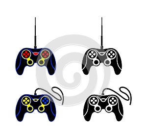 Game stick icon collection vector isolated on white