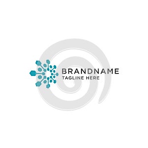 Neuron Logo Icon Design Template. Data, Connect, Science, Brain, Modern