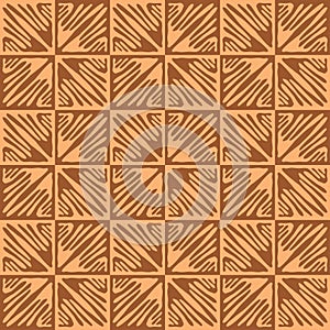 Tile print. Ornamental pattern. Brown texture. Vector background