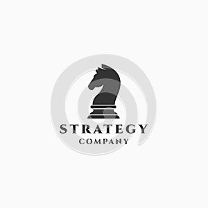 Chess Knight Horse Logo Icon Design Template