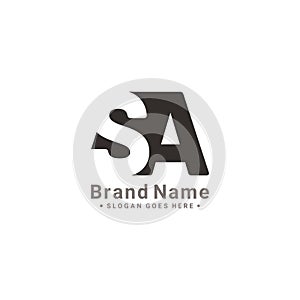 Initial Letter SA Logo - Minimal Vector Logo photo