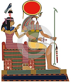 Hathor and Ra photo