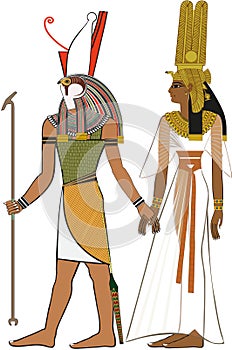 Queen Nefertari and Horus photo
