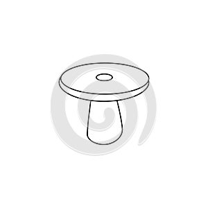 Desk Icon vector lines black and white