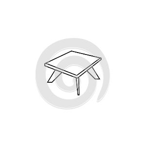 Square Desk icon vector illustration