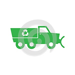 Eco construction machine vector icon