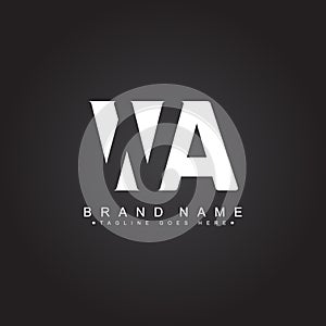 Initial Letter WA Logo - Simple Business Logo photo