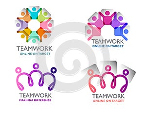 Teamwork logo in 4 variants. photo