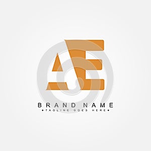 Initial Letter AE Logo - Simple Business Logo photo