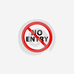 No Entry sign vector design
