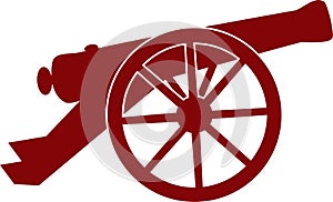 Ramadan Cannon weapon firing. vector illustration