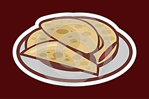 Kue Leker, this is traditional thin crispy crepes from popular Indonesian street food.