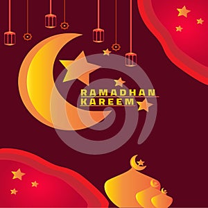Simple vector illustration of Ramadan theme