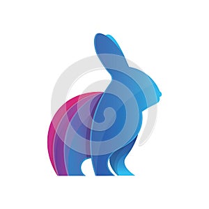 Rabbit logo in modern gradient style