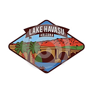 Lake Havasu Arizona vector illustration logo design photo