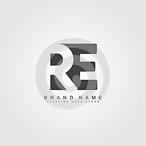 Initial Letter RE Logo - Simple Business Logo photo