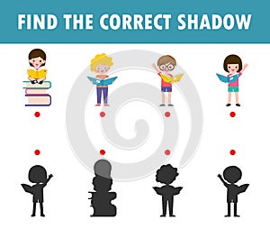 Shadow Matching Game for kids, Visual game for kid, find the correct Shadow, Instructional media, Connect the dots picture photo