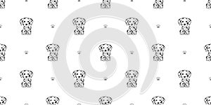 Cartoon character dalmatian dog seamless pattern background