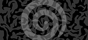 Camouflage pattern background seamless vector illustration. Classic clothing style masking camo repeat print. grey black and white
