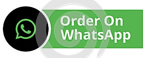 Order on whatsapp icon vector in white background