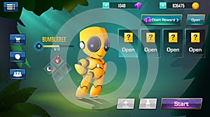 Casual game screens for kids