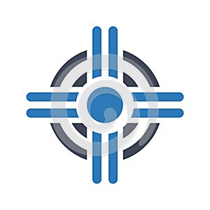 Target shooting icon. vector graphics