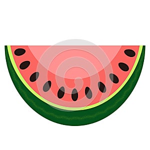 Watermelon slice vector illustration.