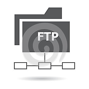 Ftp symbol on white