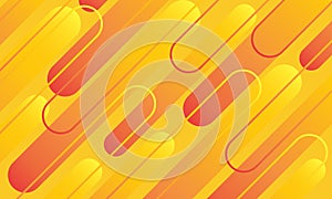 Abstract yellow red curve line geometric speed dynamic pattern design modern futuristic background vector