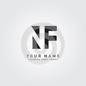 Initial Letter NF Logo - Minimal Vector Logo photo