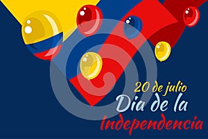 Translate: July 20, Independence day dia de la independencia of Colombia photo