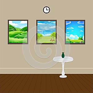 Refreshing Painting In A Homy Room photo