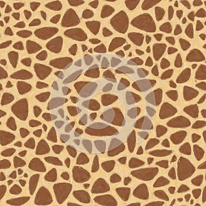 Giraffe texture pattern seamless repeating orange and yellow, safari, zoo, jungle background. Fur, skin of giraffe