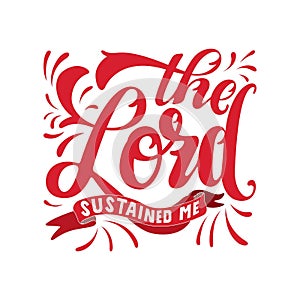 Hand lettering the Lord sustained me christian quotes