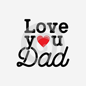 Happy Father's day typography design