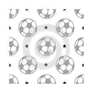 Straight line art of football or scorer ball design isolated photo