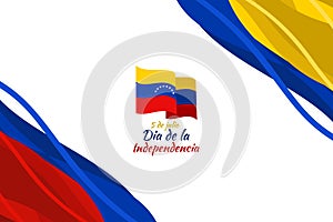 Translate: July 5, Independence day. Independence day dia de la independencia of Venezuela photo