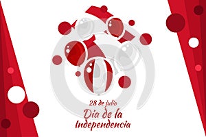 Translate: July 28, Independence day dia de la independencia of Peru photo